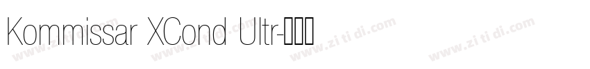 Kommissar XCond Ultr字体转换